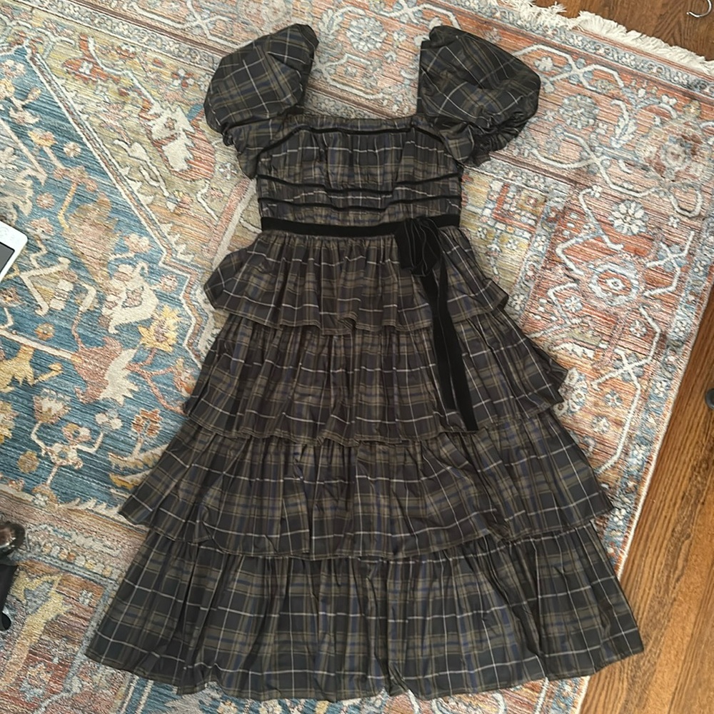 Antonio Melani Tiered Plaid Dress